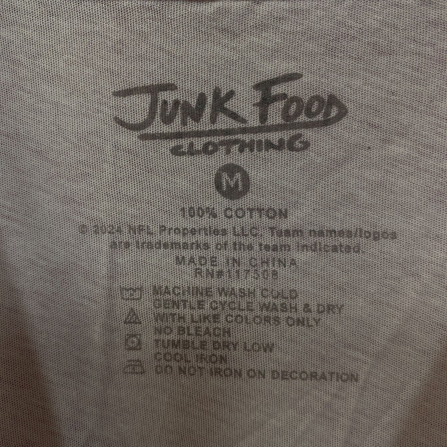 Junk Food Clothing NFL Cincinnati Bengals Cropped Sleeveless T-Shirt Medium