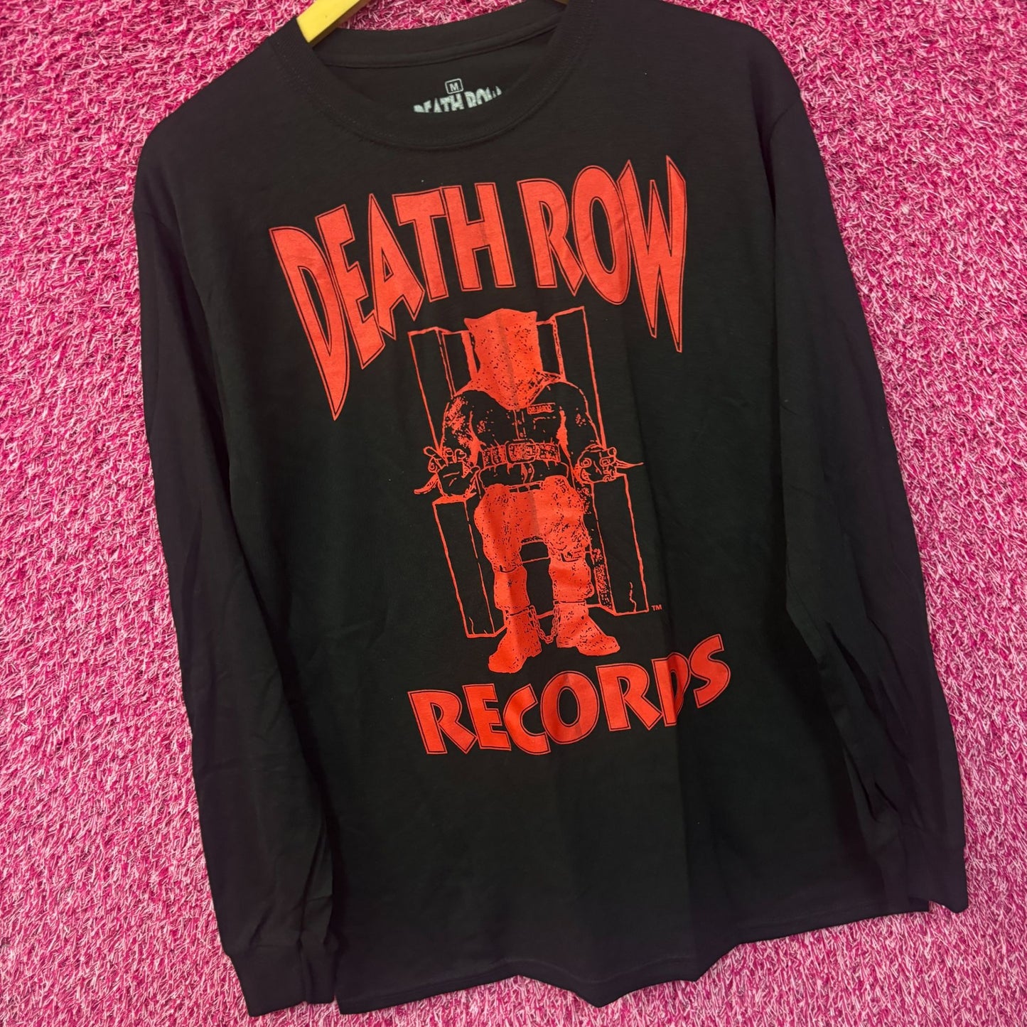 Death Row Records Electric Chair Inmate Rap Long Sleeve M