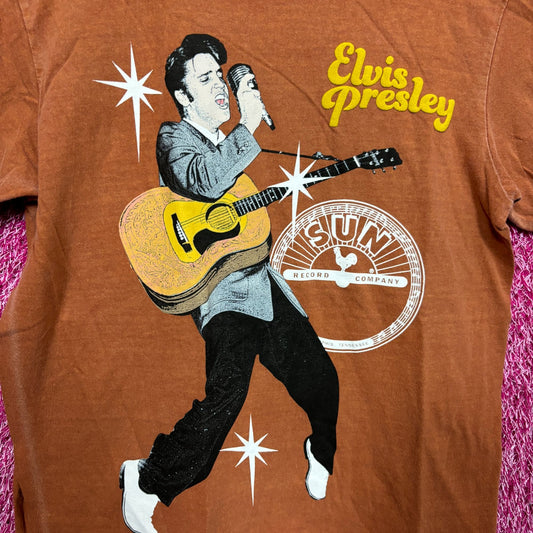 Elvis Presley The King of Rock n Roll Sun Record Company Rock Tee S