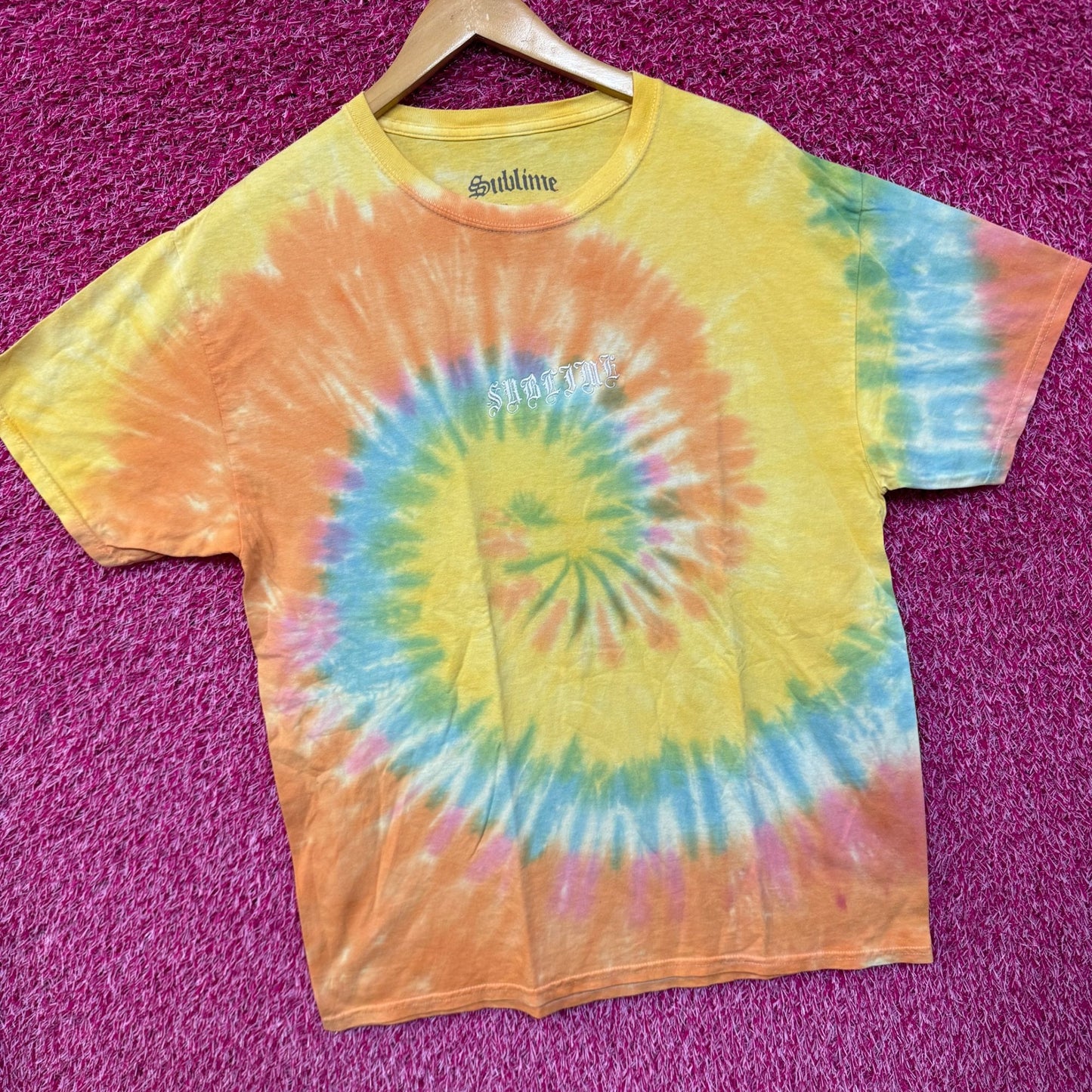 Sublime Embroidered Old English Spellout Rock Band Tie Dye M