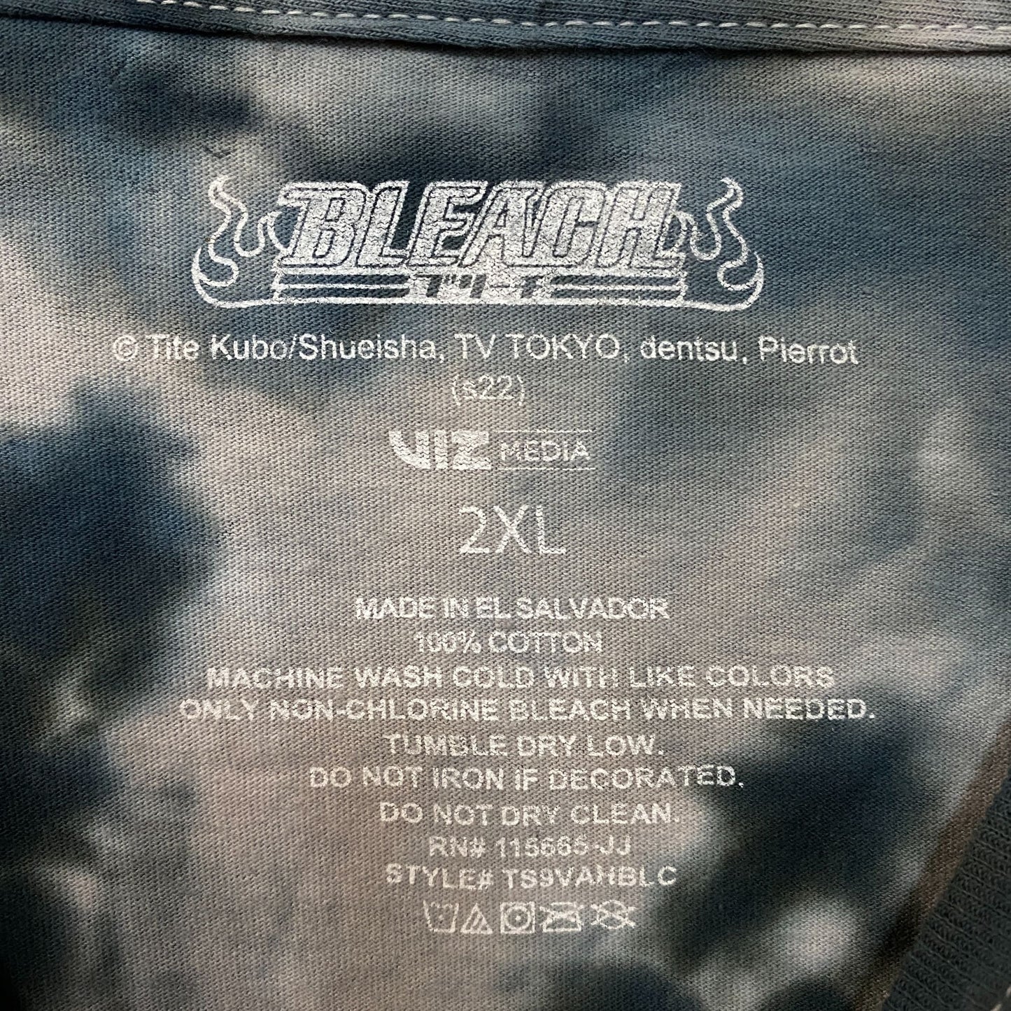 Bleach Ichigo Kurosaki Anime Tie-Dye T-Shirt 2XL