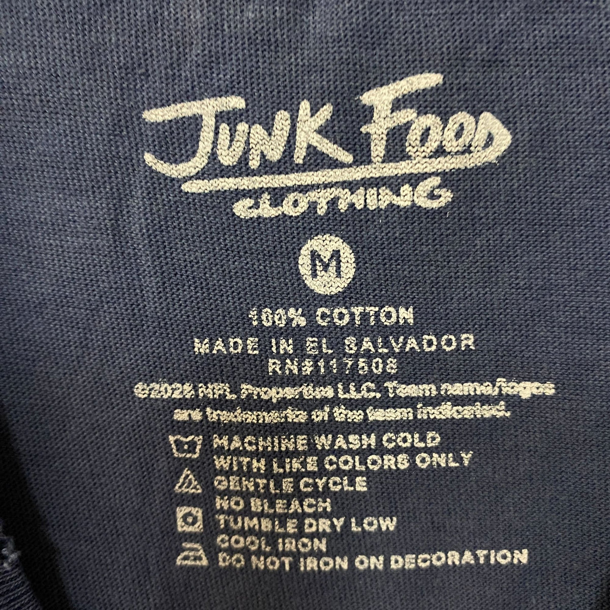 Junk Food Clothing New England Patriots Brick Vintage Style Women's Tee Medium