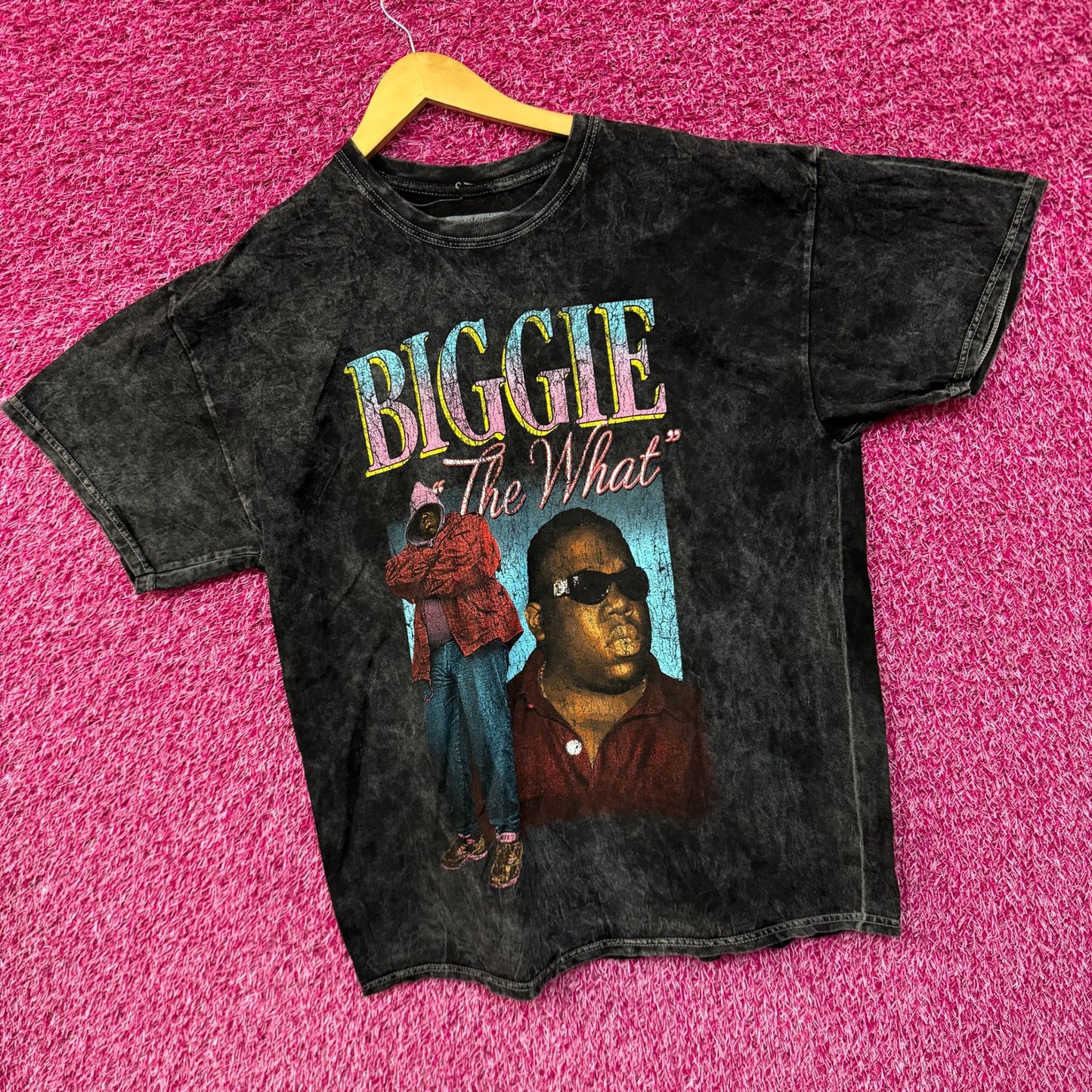 Notorious B.I.G. The What mineral wash Rap shirt size XL