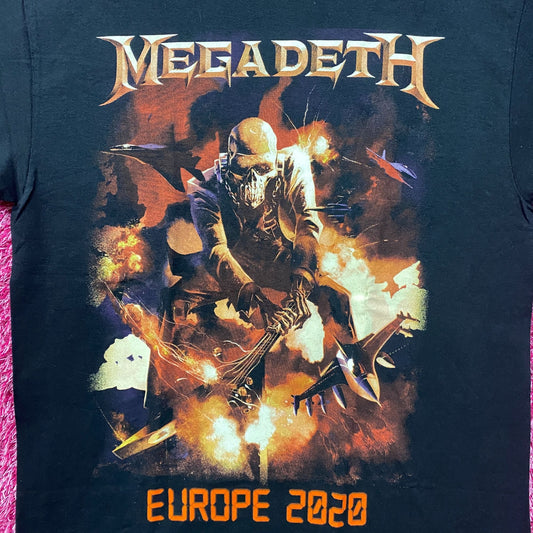 Megadeth Smash Guitar Europe Tour 2020 T-Shirt Medium