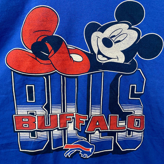 Junk Food X Mickey Mouse NFL Buffalo Bills Blue T-Shirt XL