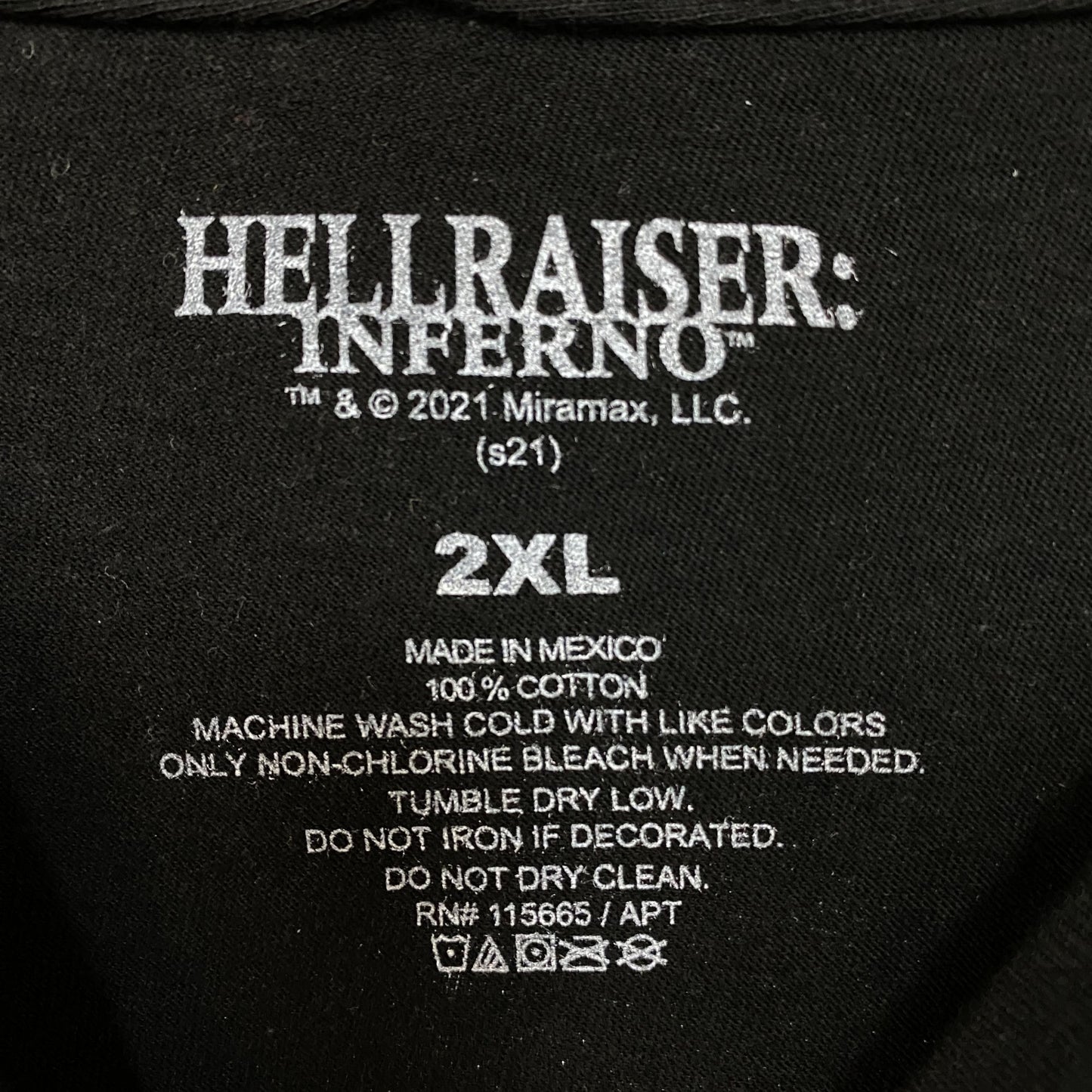 Hellraiser Inferno Pinhead Welcome to Hell Horror T-Shirt 2X