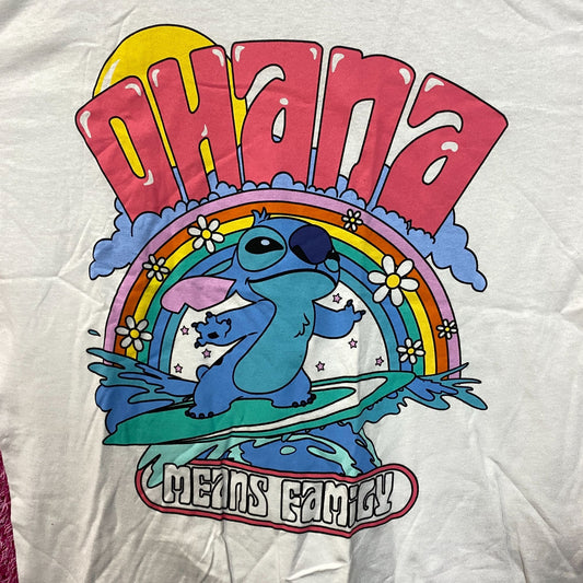 Stitch Surfing Ohana Means Family Disney Lilo & Stitch Tee L