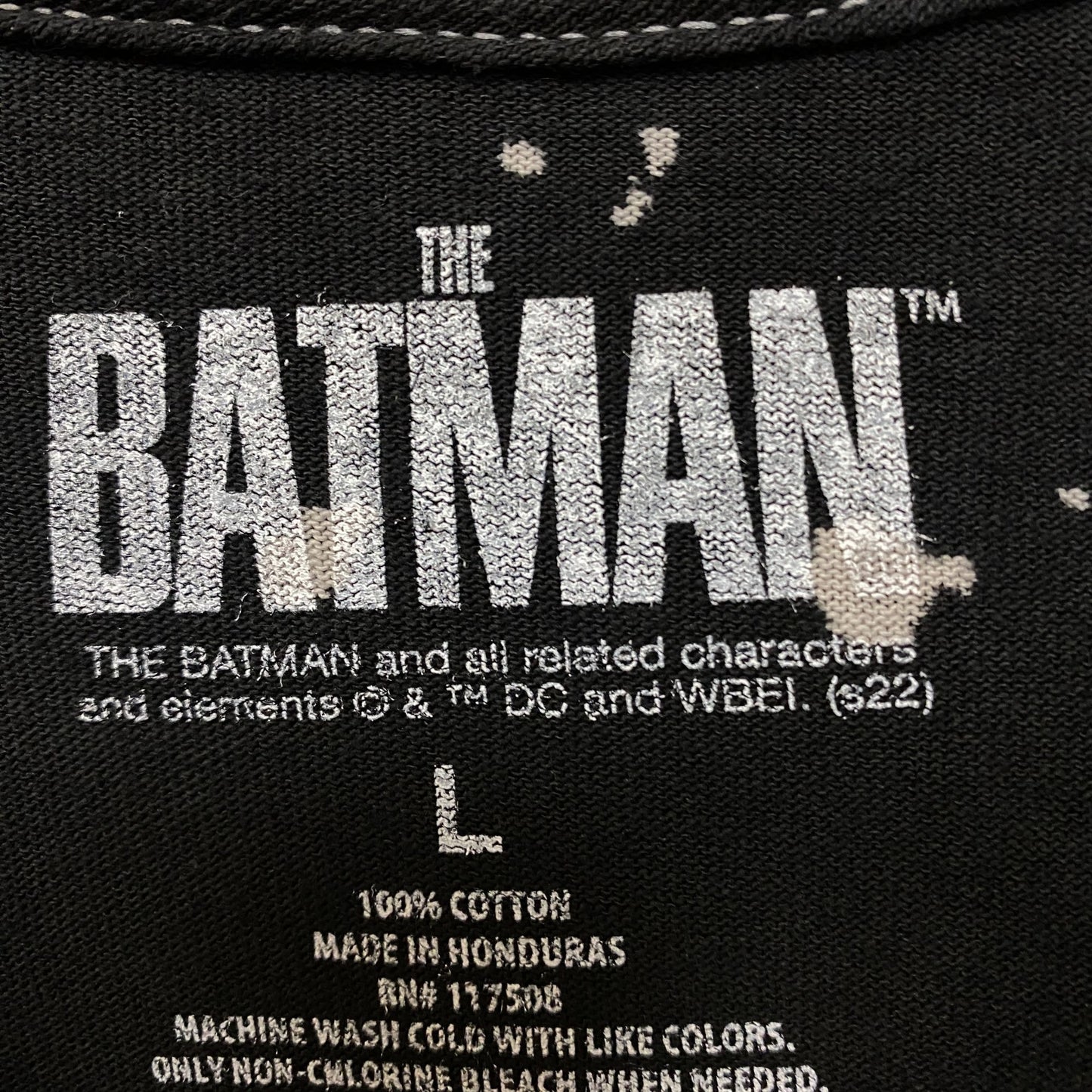 The Batman Silhouette Spell-Out Movie Poster Splatter Dye L