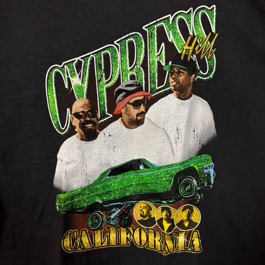 Cypress Hill Emerald Low Rider California Rap Trio Tee Large