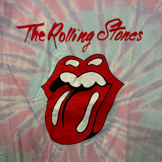 Rolling Stones pastel tie dye tshirt size large