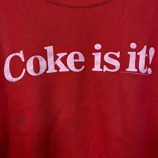 Junkfood Coca-Cola Coke is it Crewneck Sweater Small