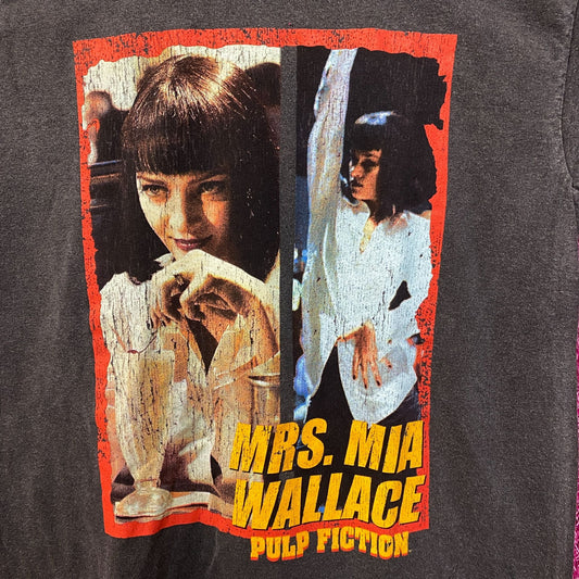 Pulp Fiction Mrs Mia Wallace Poster Movie Tee L