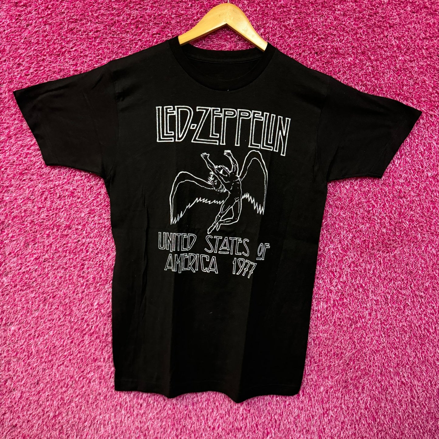 Led Zeppelin Icarus 1977 United States Tour Rock Band Tee S/M