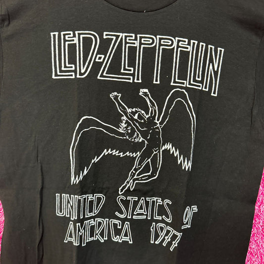 Led Zeppelin Icarus 1977 United States Tour Rock Band Tee S/M