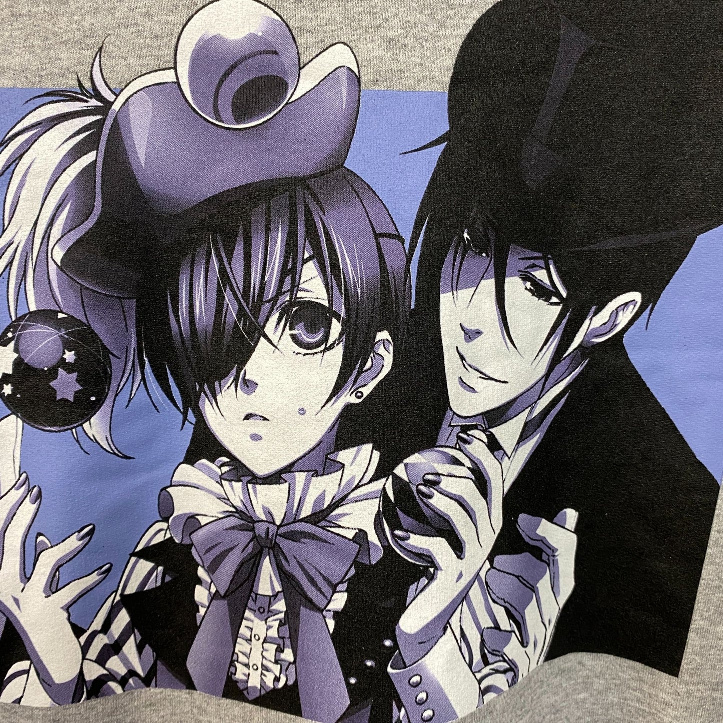 Black Butler Ciel and Sebastian Hoodie size Medium