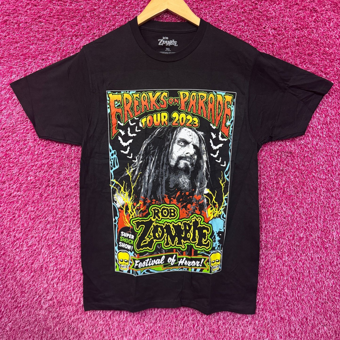 Rob Zombie Freaks on Parade Tour Industrial Rock Band Tee M