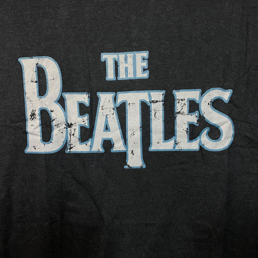 The Beatles Logo Vintage Style Graphic Design T-Shirt Large