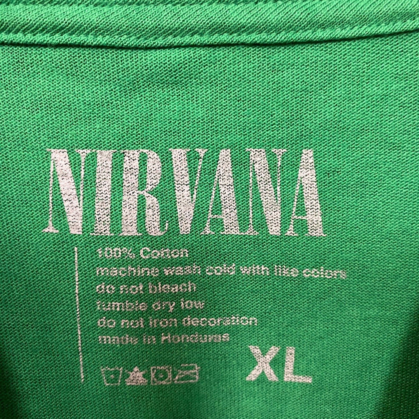 Nirvana In Utero Angel Graphic Grunge Green T-Shirt XL