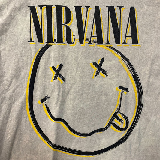 Nirvana Smiley Face Doodle Tshirt size Large