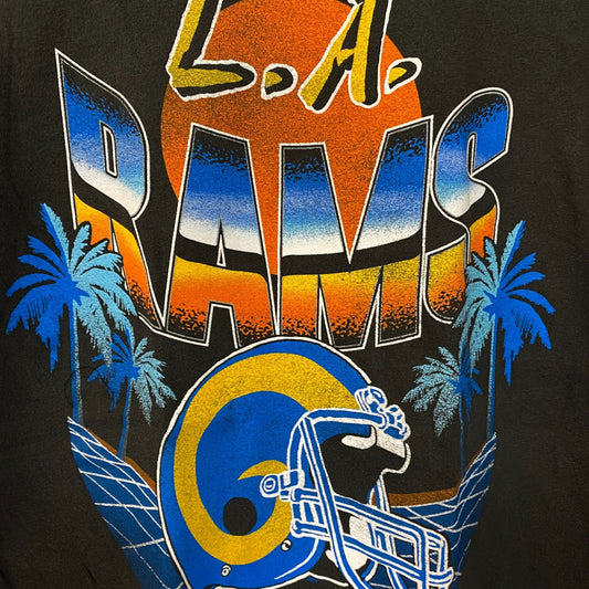 Junk Food Clothing Los Angeles Rams Sunset Vintage Style Tee Small