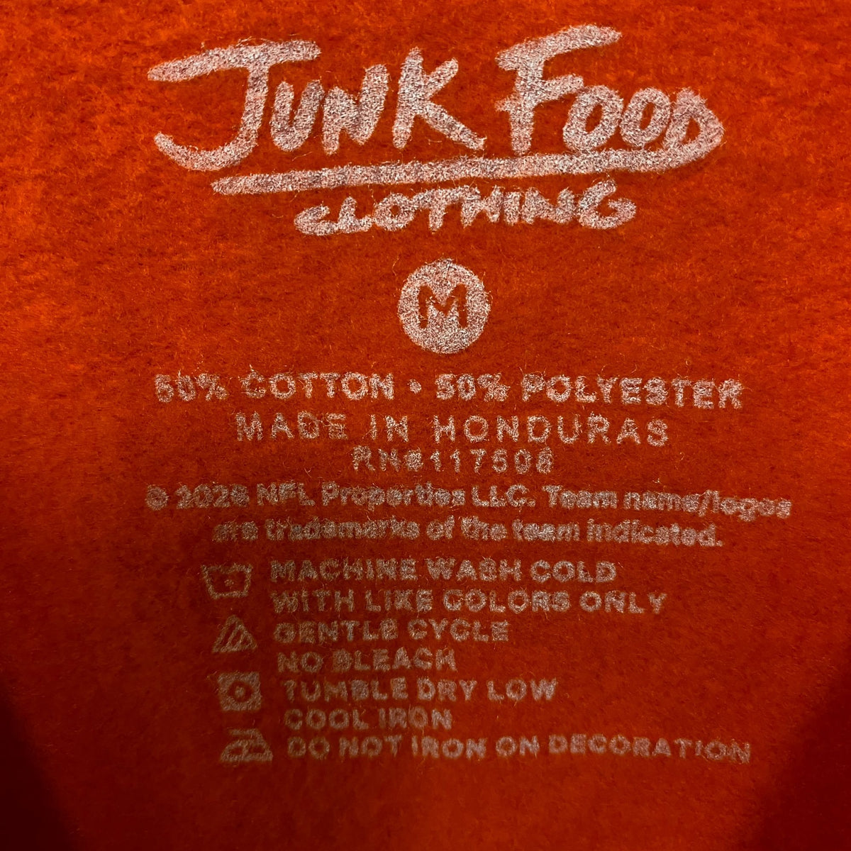 Junk Food Clothing NFL Cincinnati Bengals Helmet Flea Market Crew Fleece Sweatshirt Medium