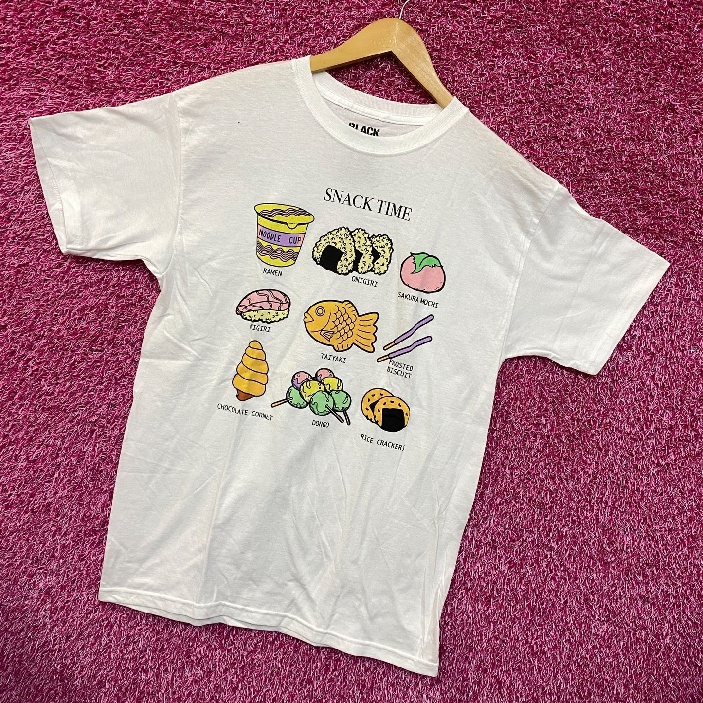 Snack Time Japanese Street Food Promo Black Matter Tee L