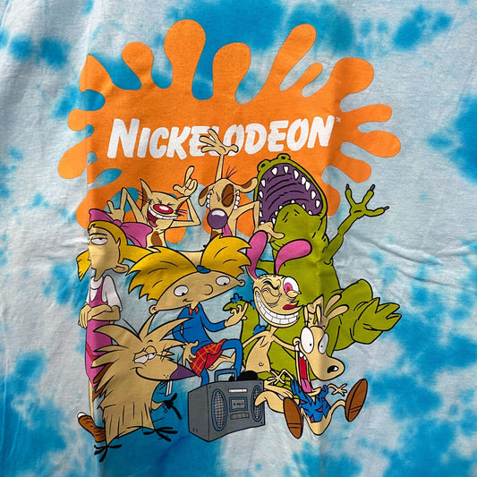 Nickelodeon Best Of Blue/white tie dye Tshirt size 1X