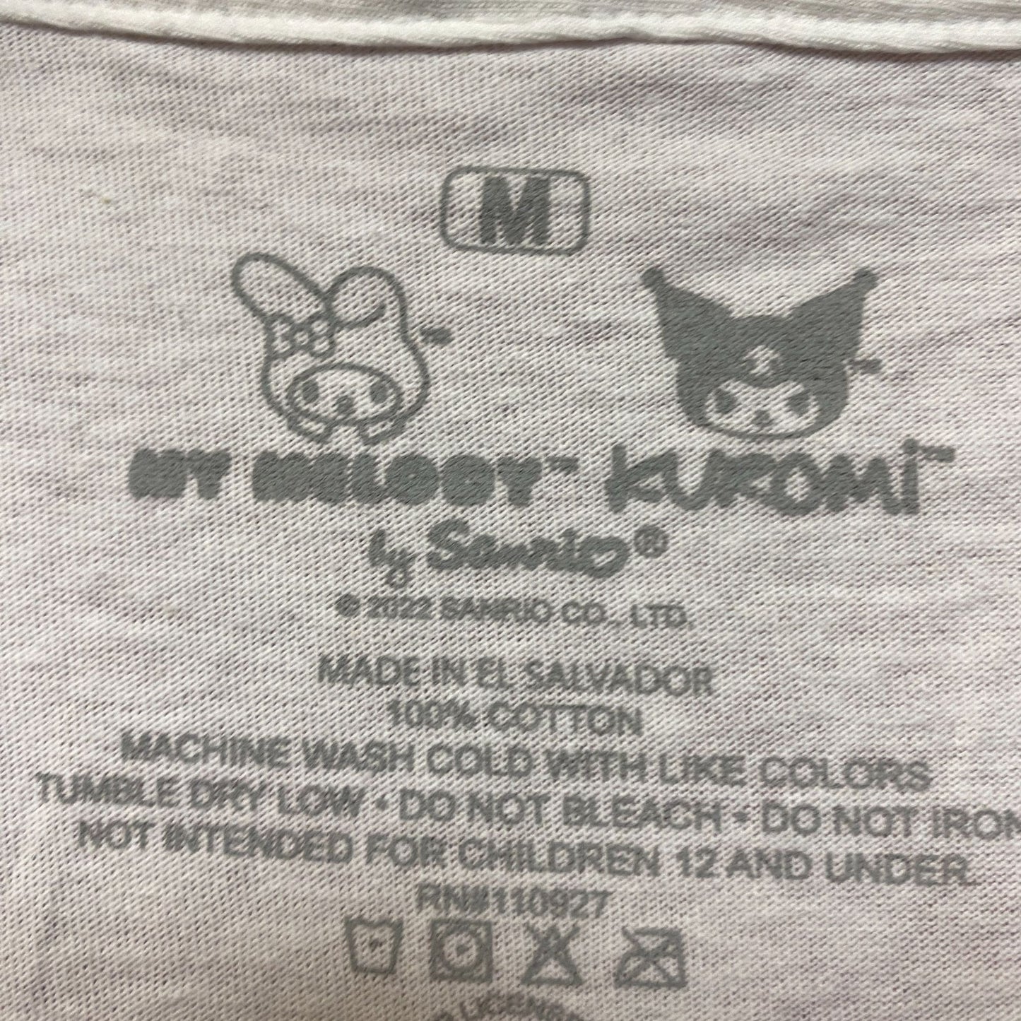 My melody x Kuromi white Tshirt size medium