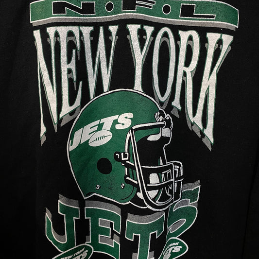 Junk Food Clothing New York Jets Helmet Logo Crewneck Sweater Medium