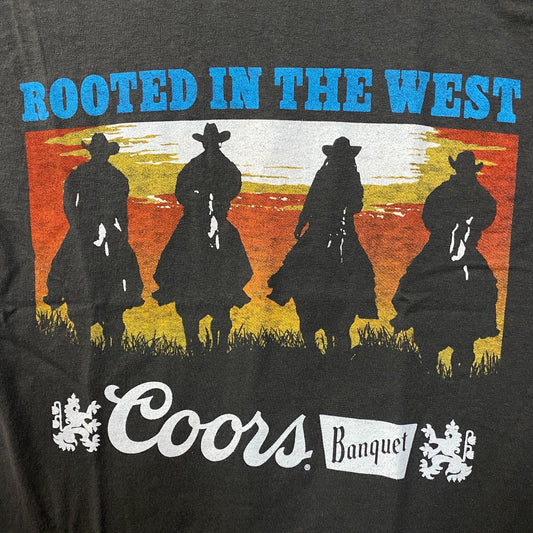 Coors Banquet Rooted in the West Vintage Style T-Shirt Small