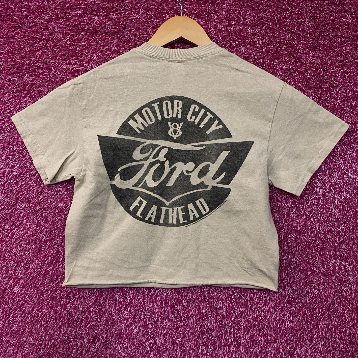Junk Food Ford Motor City Flathead Women's Crop T-Shirt XS