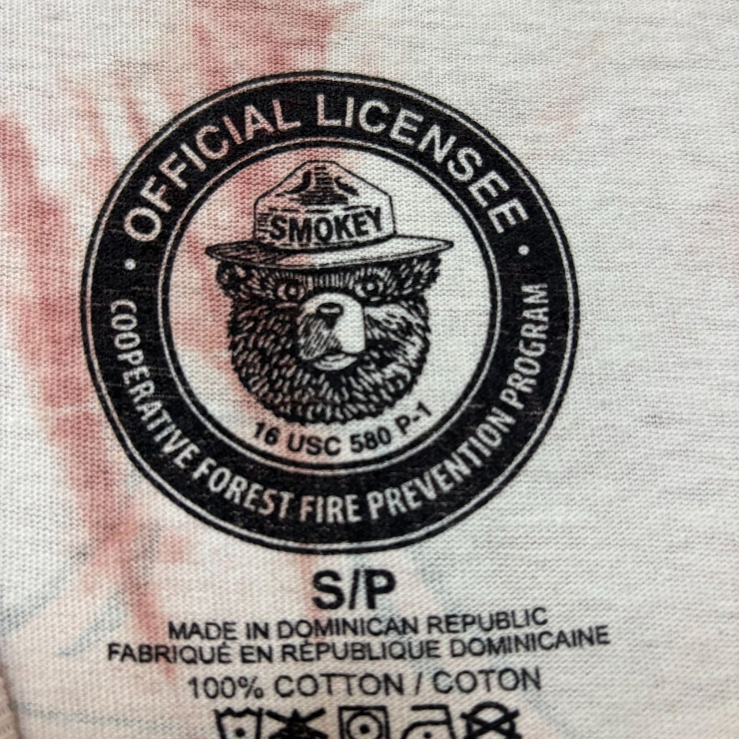 Smokey Bear Only You Can Prevent Wildfire T-Shirt Small