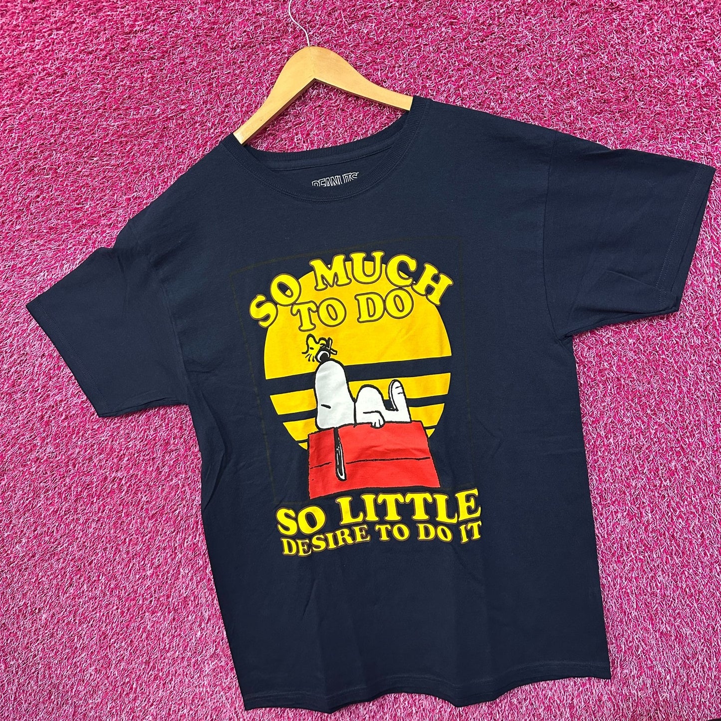 Charles Schulz Peanuts Snoopy & Woodstock Lazy Sunday Tee L
