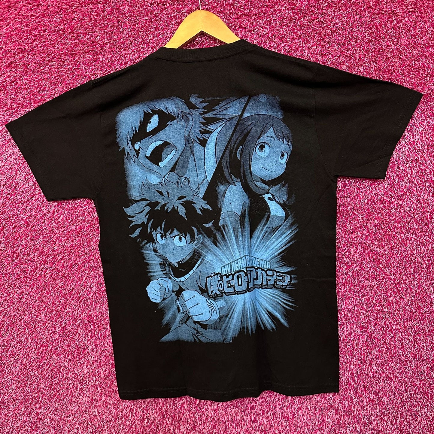 My Hero Academia Midoriya Uraraka Bakugo Anime Tee L