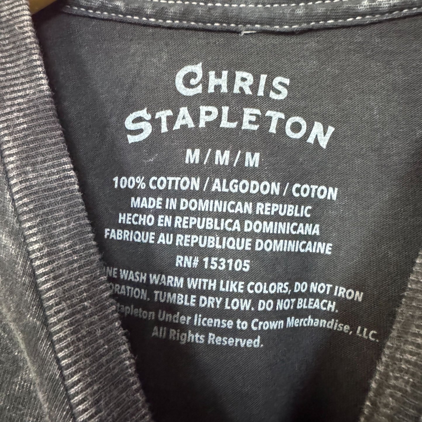 Chris Stapleton Tennessee Whiskey Traveller Country Tee M
