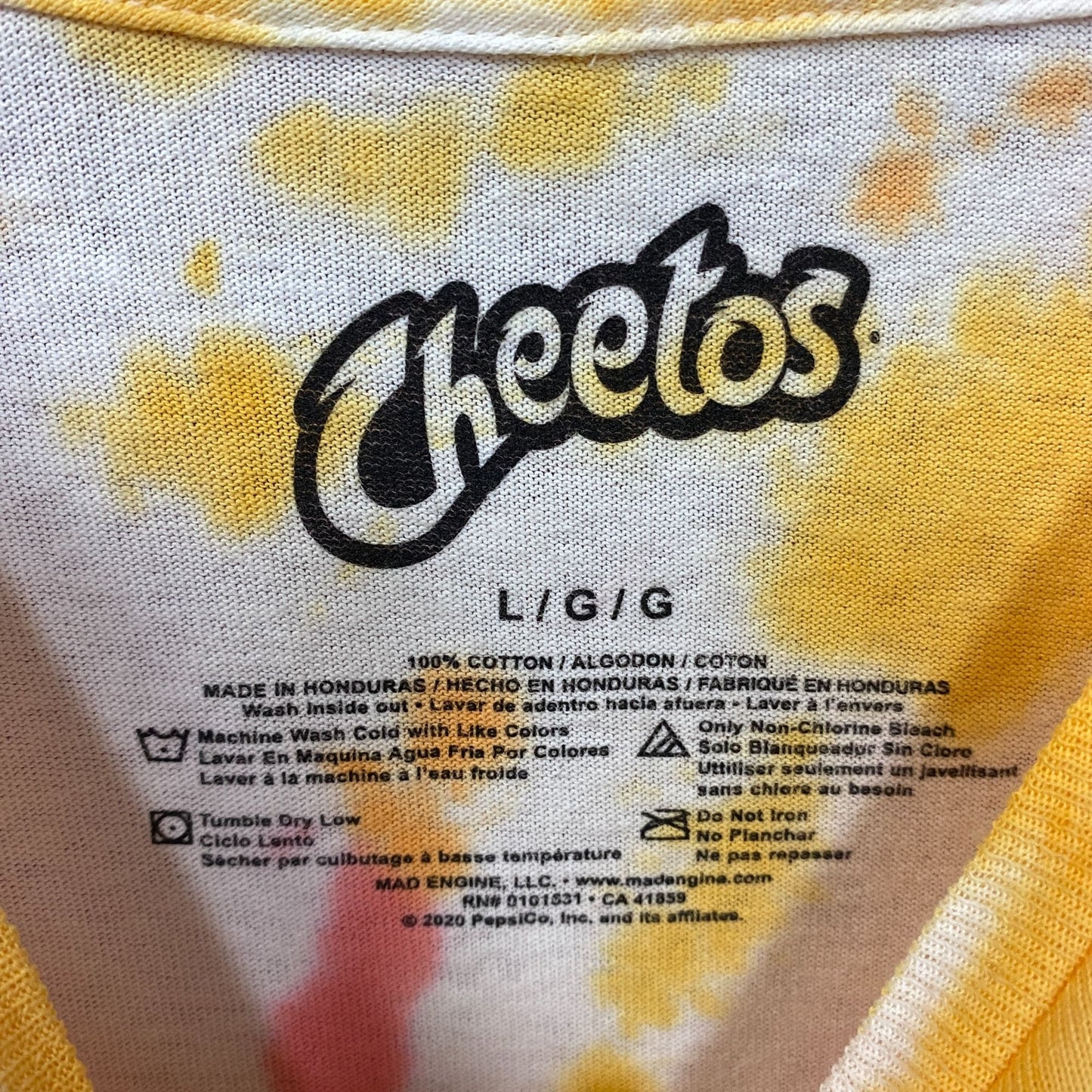 Cheetos Flamin' Hot Promo Tie Dye Long Sleeve T-Shirt Large