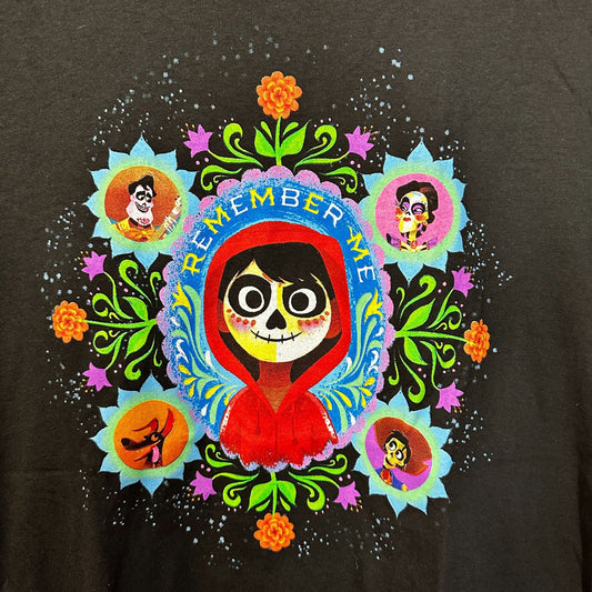 Coco Remember Me Marigolds Disney Pixar Animated Movie Tee L