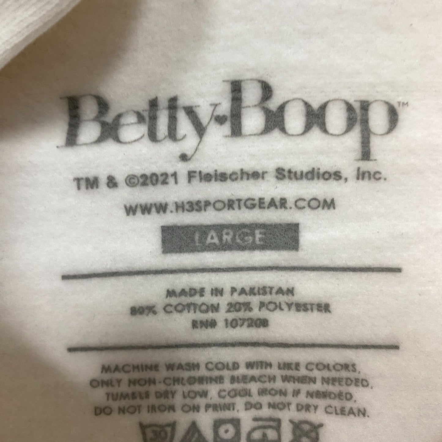 Betty Boop & Pudgy the Puppy Love Bomb Cartoon Film Hoodie L