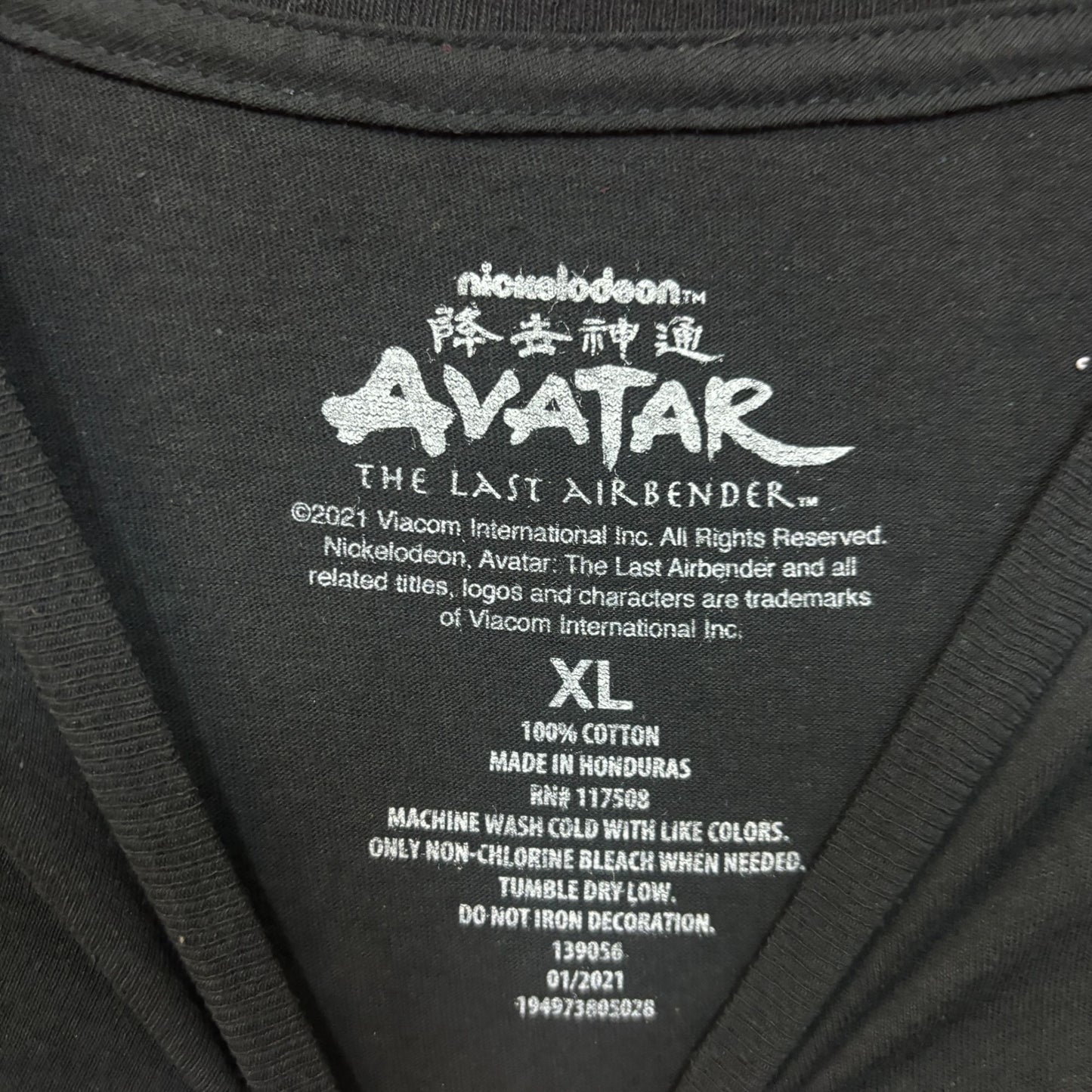 Avatar the Last Air Bender Anime Tshirt size XL
