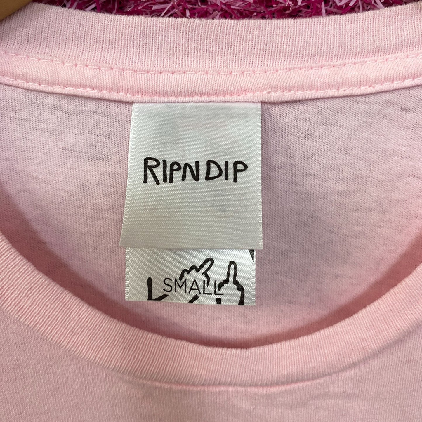 RIPNDIP Lord Nermal Pocket Pink T-Shirt Small