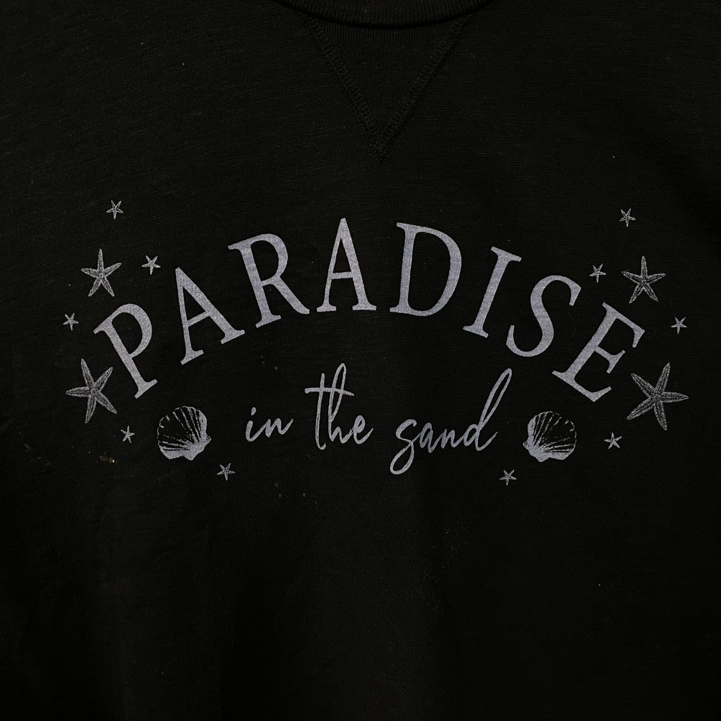 Paradise In The Sand Cropped Crewneck Size Medium