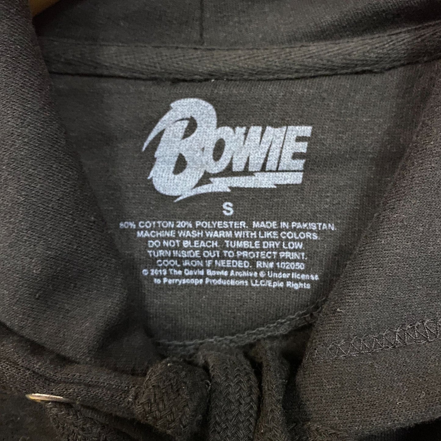 David Bowie Ziggy Stardust Black Women's Hoodie size Small