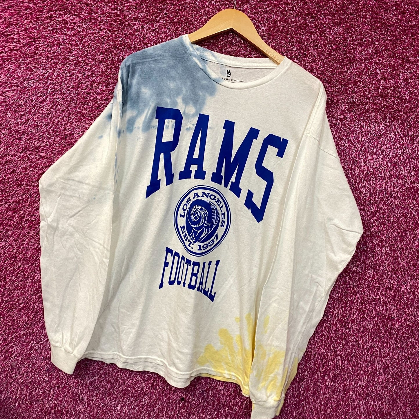 NFL Franchise NFC West Los Angeles Rams Tie-Dye Long Sleeve Large