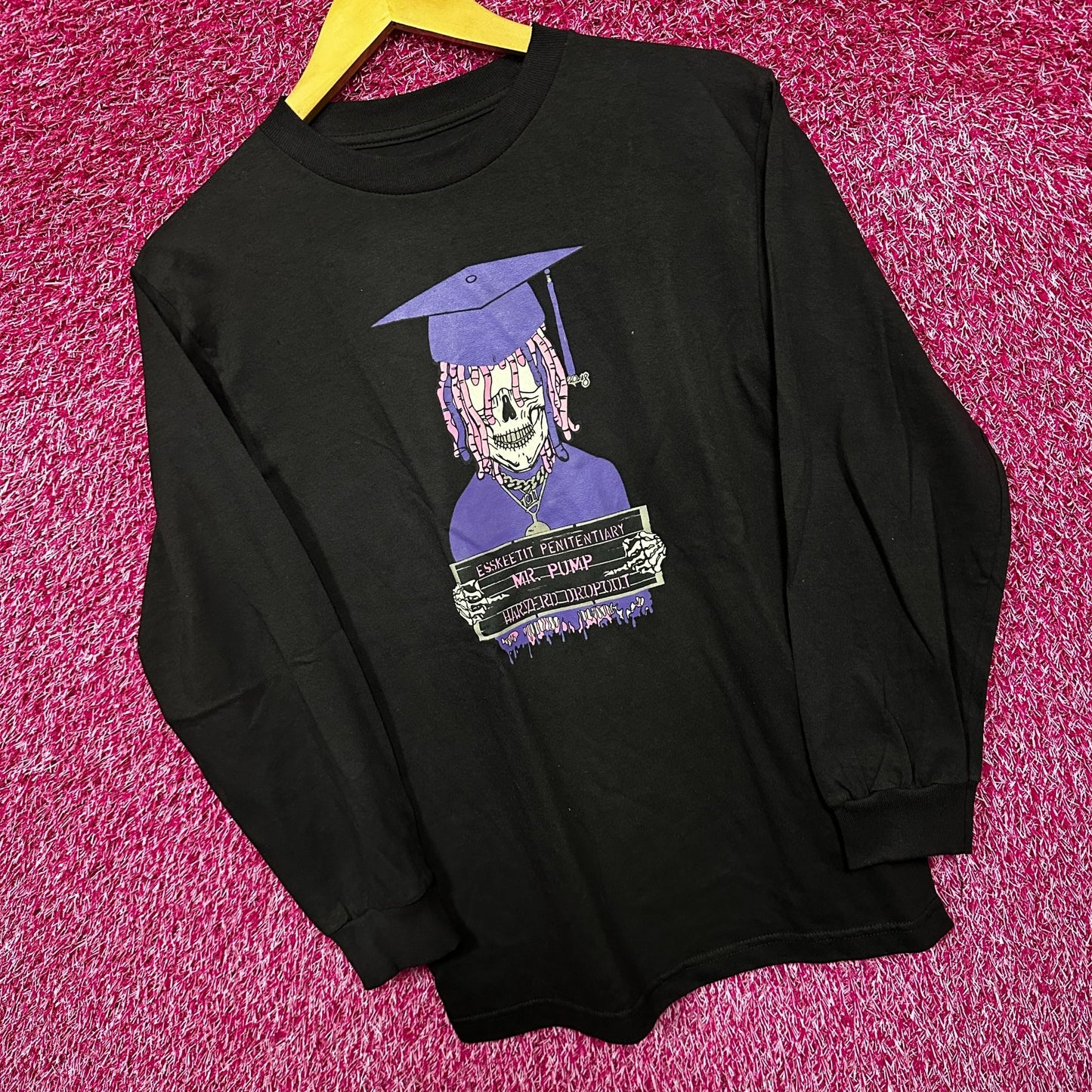 Lil Pump Harverd Dropout Grad Mugshot Hip Hop Long Sleeve S