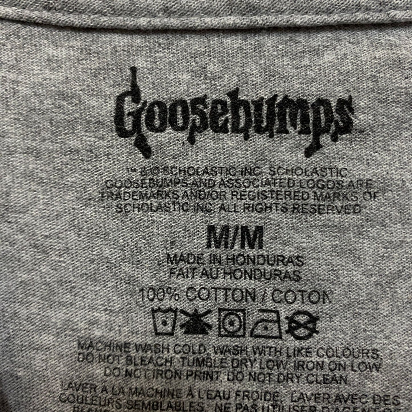Goosebumps gray Tshirt size medium