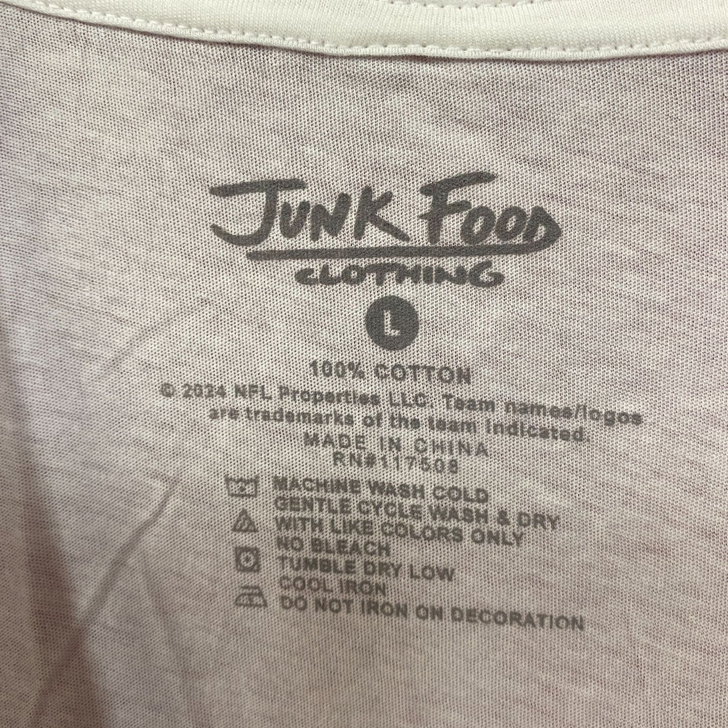 Junk Food NFL Kansas City Chiefs Sleeveless Cropped T-Shirt Large