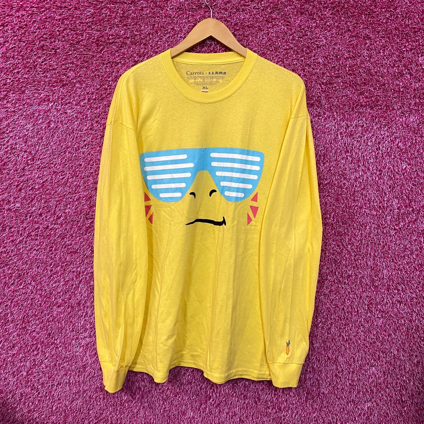 Carrots x Llama Lego Yellow Long Sleeve Tshirt size Extras Large