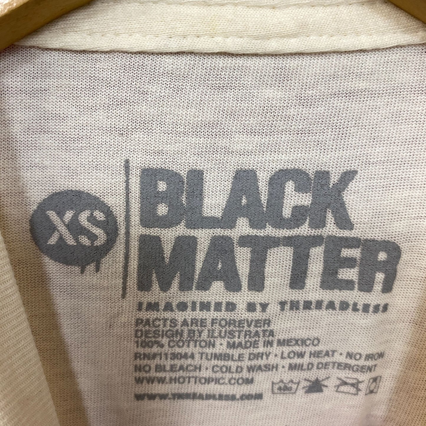 Black Matter Pacts Are Forever Baphomet Beige T-Shirt Extra Small