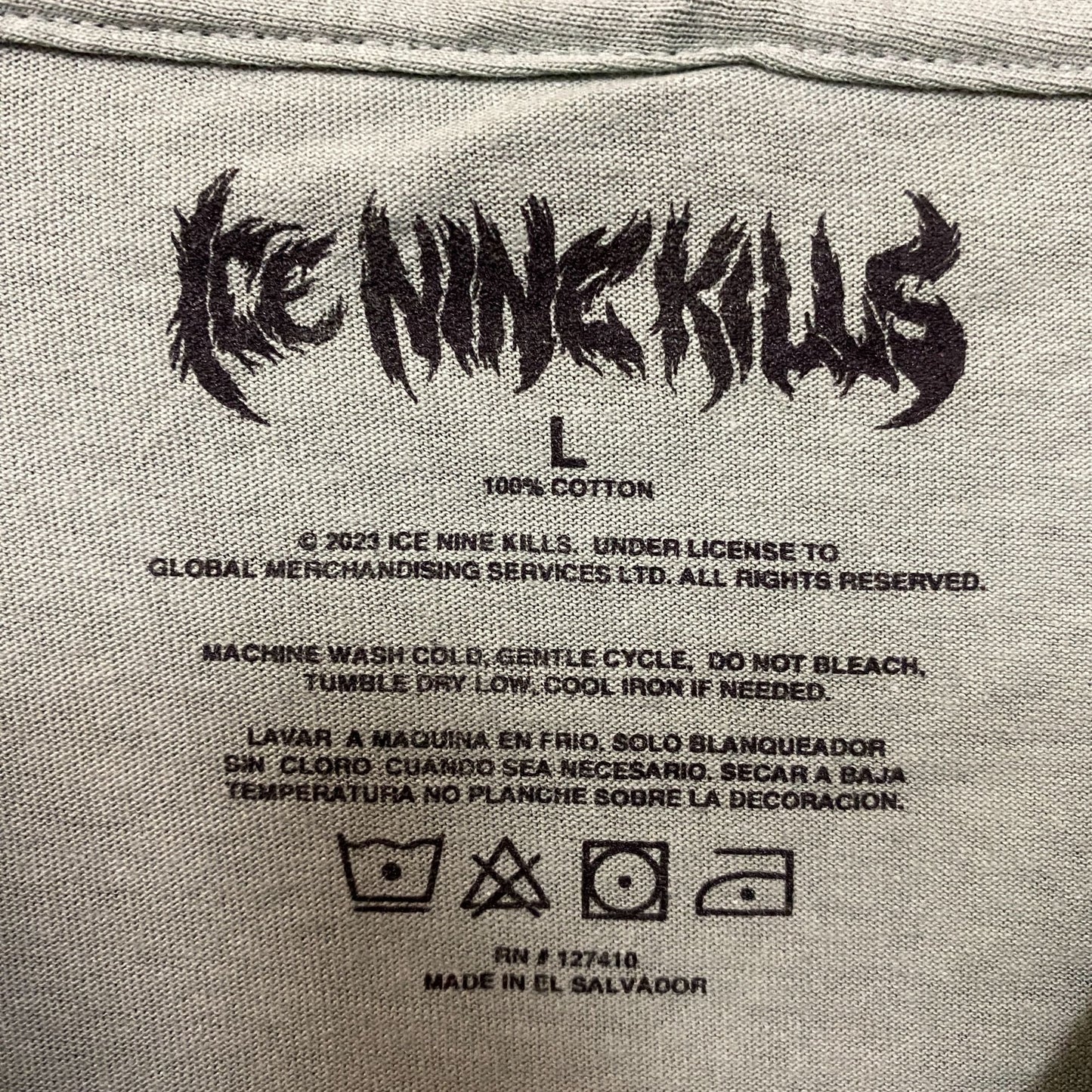 Ice Nine Inch Kills Silence Mask Rock Green Tee size Large