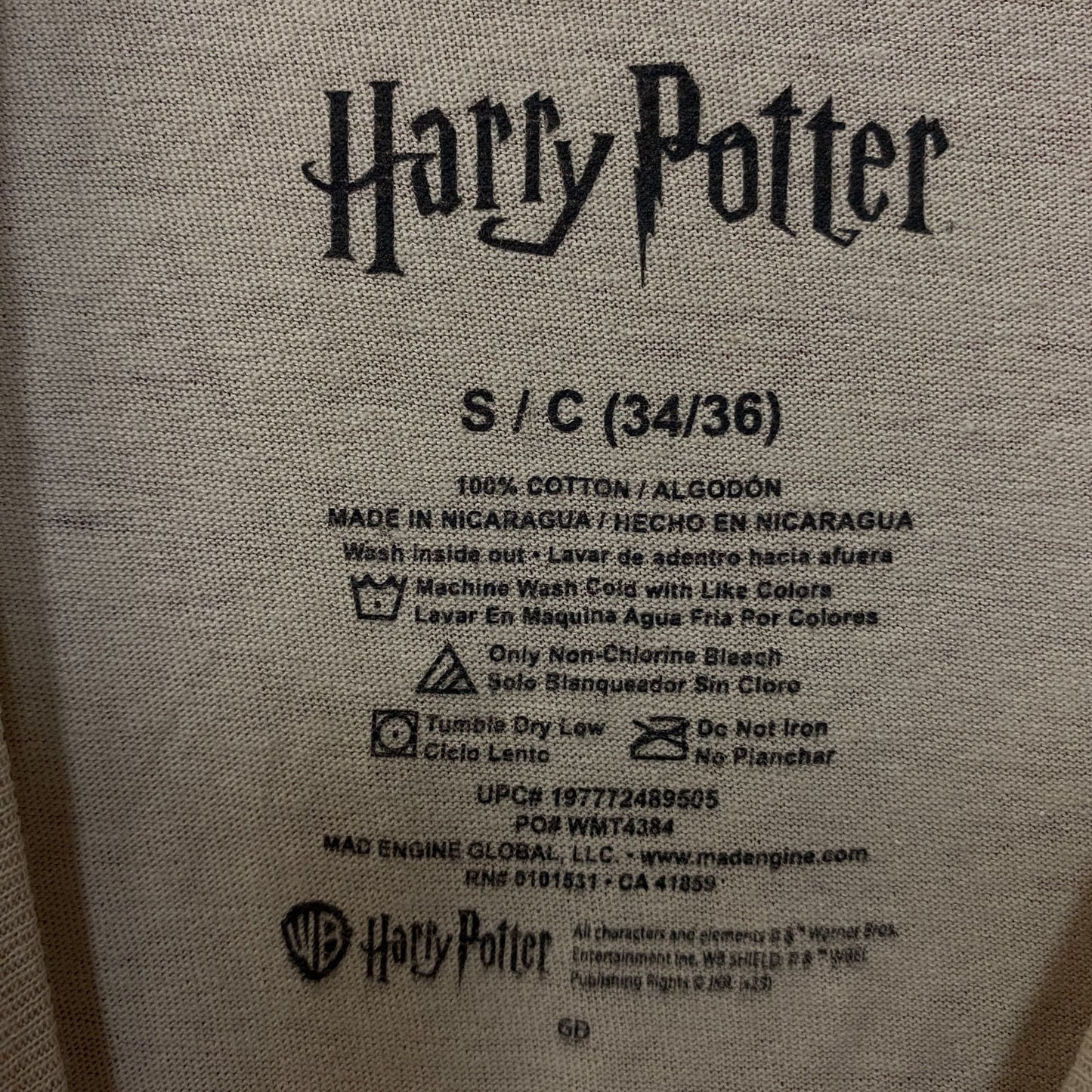 Harry Potter Hogwarts Herbology Graphic T-Shirt Small
